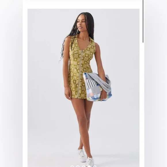 Urban Outfitters UO Freya Linen Collared Mini Dress - Picture 5 of 8
